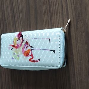 Cute zip wallet with Flamingo decoration